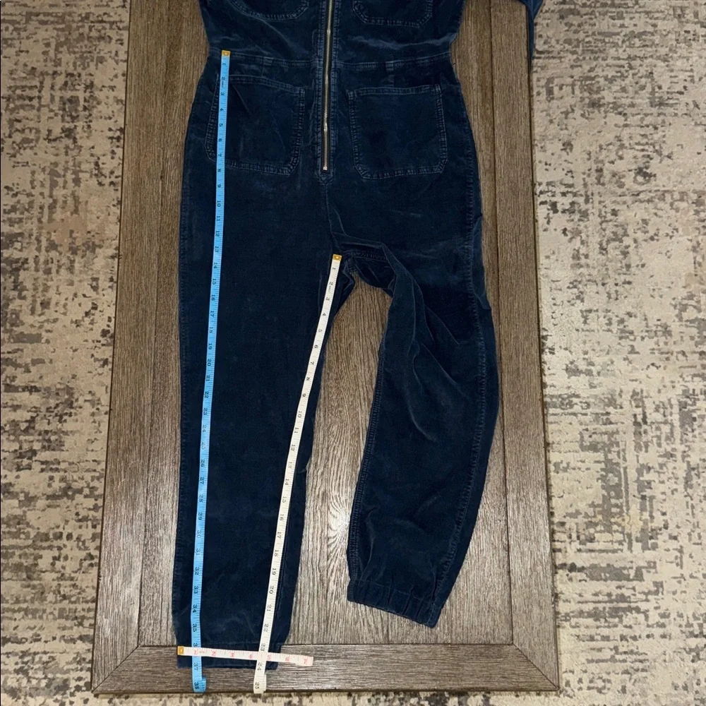 Free People Lennox Cord Jumpsuit Blue